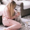 PD02 Vneck lounge set - dusty pink 1