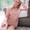 PD02 Vneck lounge set - dusty pink