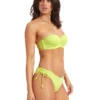 Seafolly Sienna Bustier Bandeau Bikini With Loop Tie Side Hipster - Celery 02