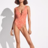 Gisela Wild Orange Reversible V-Neck One Piece Style 2330028U 01