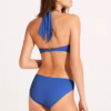Seafolly halter bandeau with twist band hipster - azure (2) Seafolly halter bandeau with twist band hipster - azure (2)