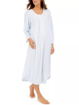 miss elaine honeycomb pointelle knit nighty (2)