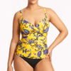 Carnivale Twist Front DDE Tankini Top - Citrus 1