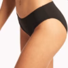 Sea Level Eco Essentials Mid Rise Bikini Bottom - Black