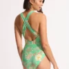 Seafolly Eden Cross Back One Piece Swimsuit - Mint 03