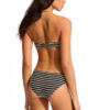 Seafolly Mesh Effect Bandeau Bikini With Hipster Pant - Black 1