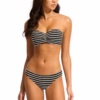Seafolly Mesh Effect Bandeau Bikini With Hipster Pant - Black 2