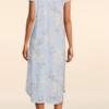 Miss Elaine Cottonessa Long Summer Nighty - Blue Bouque 02