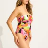 Seafolly Rio DD Bandeau One Piece Swimsuit in Hot Pink