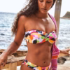 Seafolly Rio Twist Bandeau Bikini in Hot Pink