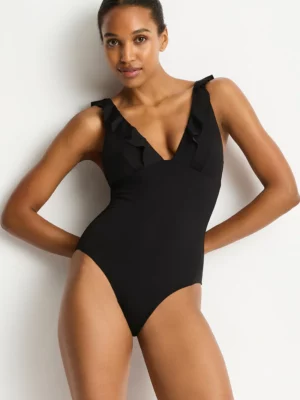 Sea Level Essentials Frill One Piece Swimsuit (Style: SL1040ECO)