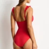 Sea Level Essentials Frill One Piece Swimsuit (Style: SL1040ECO)