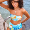 Seafolly Aquarius Bandeau Bikini - Turquoise