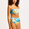 Seafolly Aquarius Bandeau Bikini - Turquoise