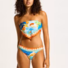 Seafolly Aquarius Scarf Bandeau Bikini - Turquoise