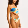 Seafolly Aquarius Scarf Bandeau Bikini - Turquoise