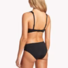 Sea Level Scalloped Longline Bikini Black