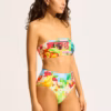 Seafolly Cuba Bandeau Bikini - Turquoise