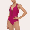 Marc & Andre Zipper Maillot- Fuschia (Style: SP25-01)