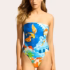 Seafolly Aquarius DD Bandeau One Piece Swimsuit - Turquoise