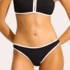 Seafolly Beach Bound Zip Front Bandeau Bikini - Black