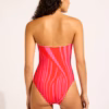 Seafolly Coastline Ring Front Bandeau One Piece Swimsuit – Flame