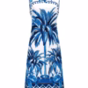 Sunflair Ethno Palm Dress - Blue & White (Style: 73302)
