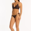 Sea Level Riptide Longline Halter Bikini - Black/Brown (Style: SL3050RP)