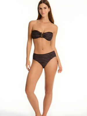 Sea Level Riptide U Bar Bandeau Bikini - Black/Brown (Style: SL3636)