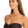 Sea Level Riptide U Bar Bandeau Bikini - Black/Brown (Style: SL3636)