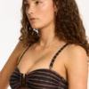 Sea Level Riptide U Bar Bandeau Bikini - Black/Brown (Style: SL3636)