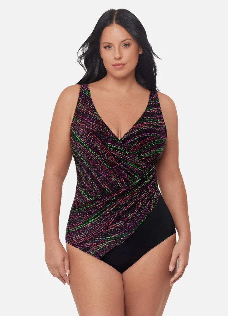 Miraclesuit Plus Size Oceanus One Piece Swimsuit – Light Show (Style: 6567488W)