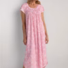Miss Elaine Cottonessa Long Nightgown - Pink Paisley (Style: 504825-678)