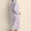 Miss Elaine Quilt-In-Knit Long Robe – Pink/Lavender Sprays On Ivory (Style: 677425-178)