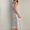 Miss Elaine Vintage Knit Long Nightgown – Sage / Pink Peony Sprays (Style: 524895-373)