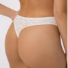 Marc & André Lacy Skin Mid-Rise Thong Ivory