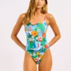 Seafolly Viva Vacation Square Neck One Piece Swimsuit – Powder Blue (Style: 11163-302)