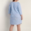 Miss Elaine Soft Interlock Knit Winter Short Nighty – Blue Multi Paisley (Style: 217855-X133)