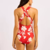 Seafolly Mayflower Cross Back One Piece Swimsuit – Cosmo Red