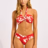 Seafolly Mayflower Halter Bandeau Bikini – Cosmo Red