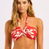 Seafolly Mayflower Halter Bandeau Bikini – Cosmo Red