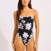 Seafolly Mayflower Square Neck One Piece Swimsuit – Black