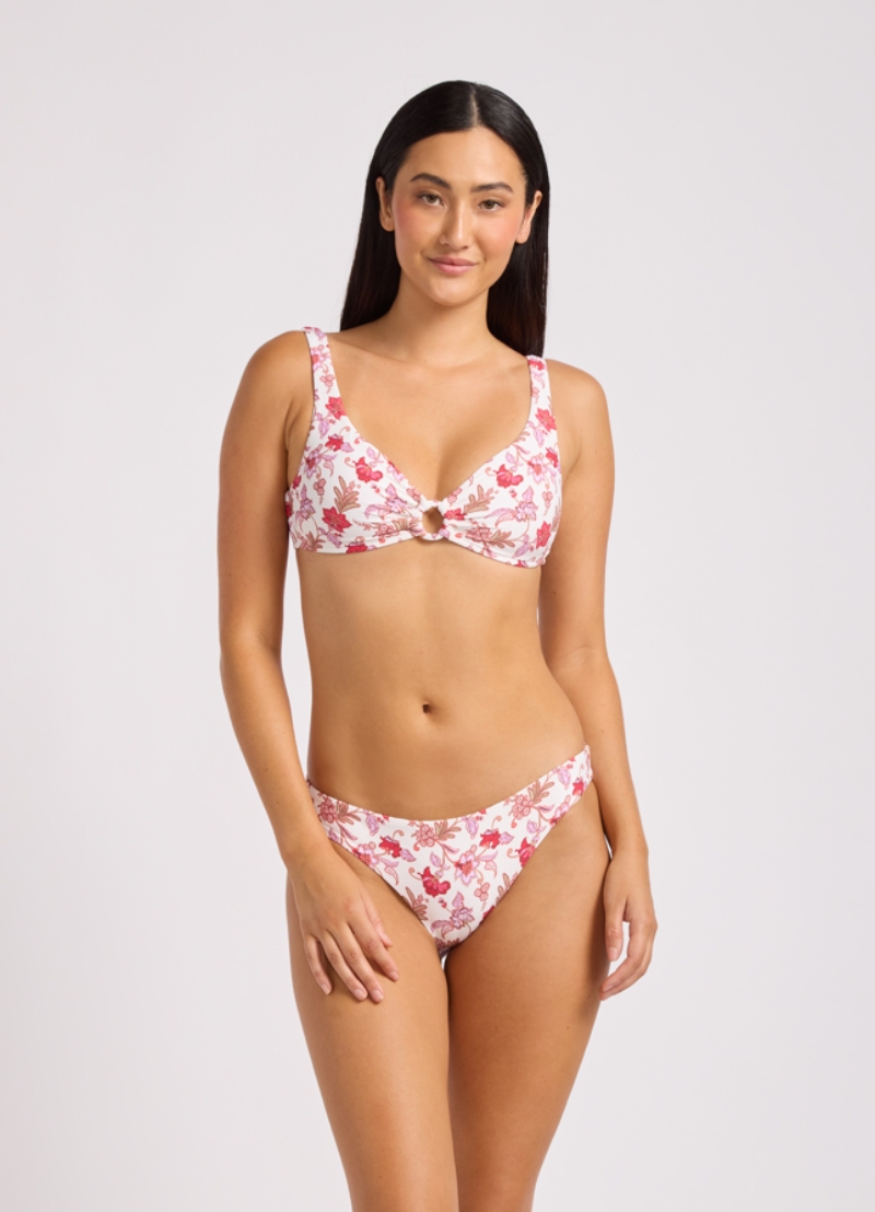 Seafolly Summer Chintz Multifit Ring Front Tank Bikini – Ecru