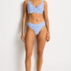 Sea Level Amour Cross Front Multifit Bra Bikini - Blue & White Stripe