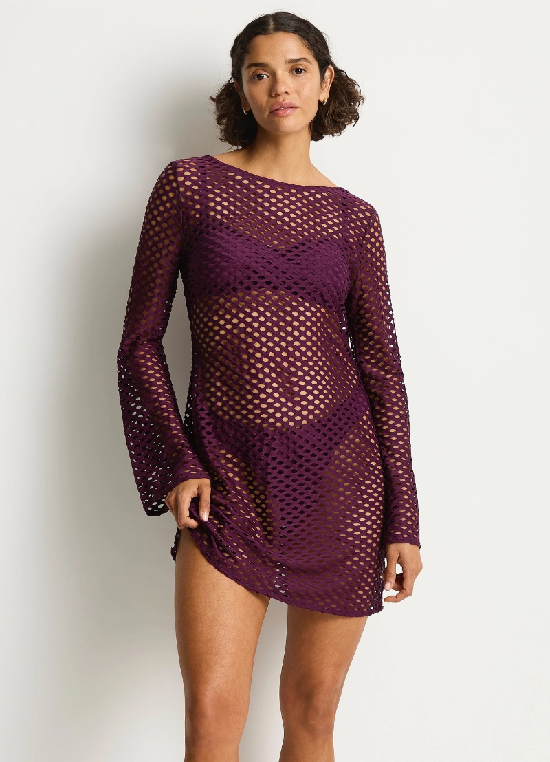sea-level-castaway-mesh-cover-up-claret-sl9008cy-02 Sea Level Castaway Mesh Cover Up – Claret