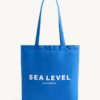 Sea Level Logo Cotton Beach Tote -Amalfi Blue