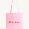 Sea Level Logo Cotton Beach Tote - Pink
