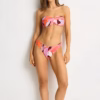 Sea Level Neon Wave Twist Bandeau Bikini - Berry