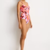 Sea Level Neon Wave Twist Bandeau One Piece Swimsuit – Berry