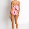 Sea Level Neon Wave Twist Bandeau One Piece Swimsuit – Berry